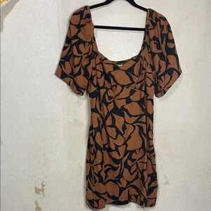 A New Day Brown and Black Midi Dress